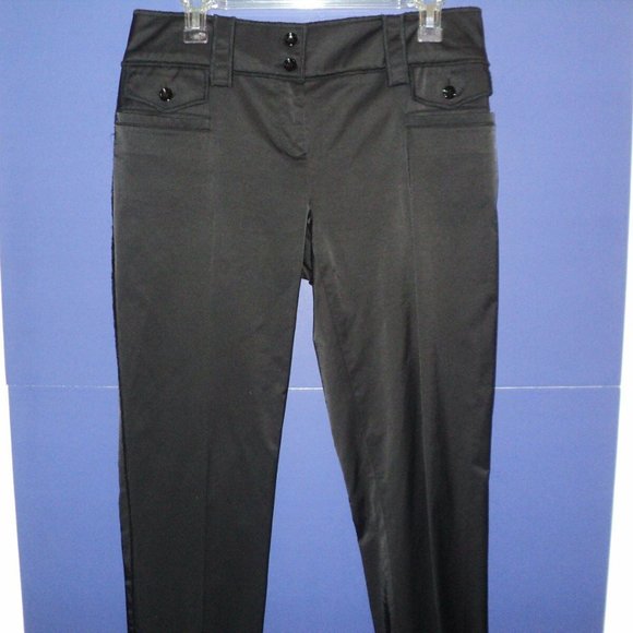 Worth Size 4 Pants Black Reverse Seams Cuffed - Picture 1 of 5